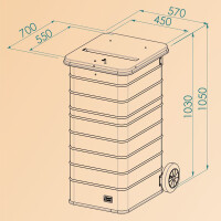 Afbeelding 240 Liter vertrouwelijk materiaal container