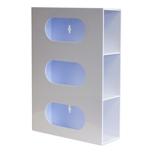 Afbeelding Handschoendispenser 3-vaks wit