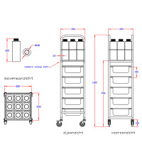Afbeelding RVS bedpan urinaal wagen