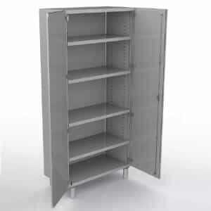 RVS kasten legplanken