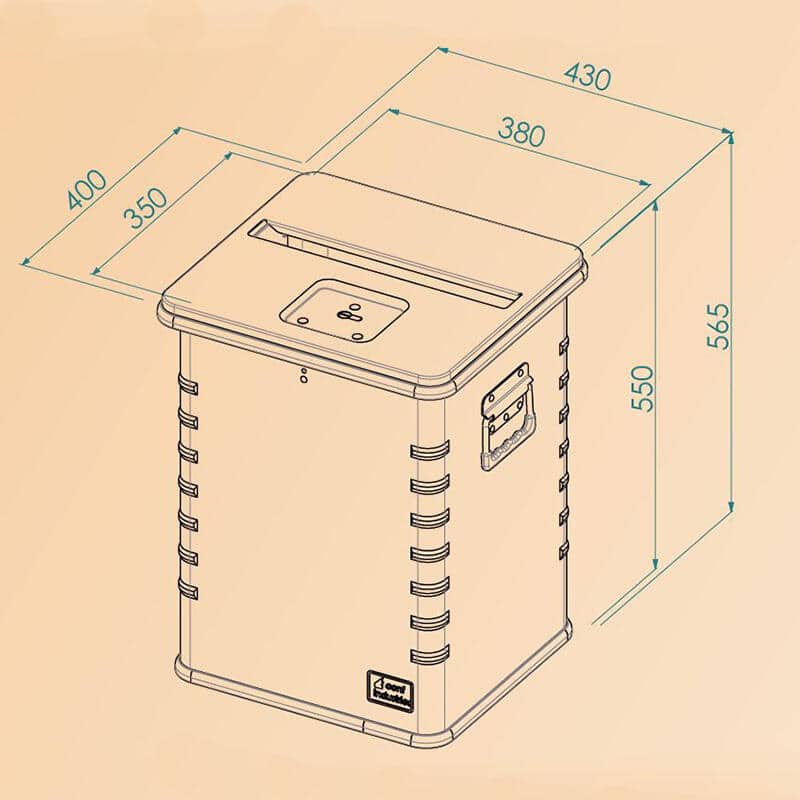 70 Liter vertrouwelijk materiaal container