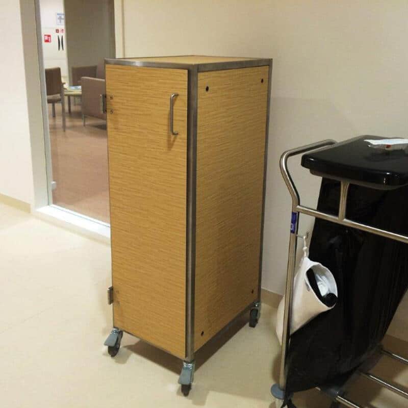 RVS bedpan urinaal wagen Gesloten