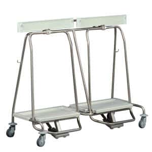 Clappy 2 x 70 Liter verrijdbaar en automatisch geremd