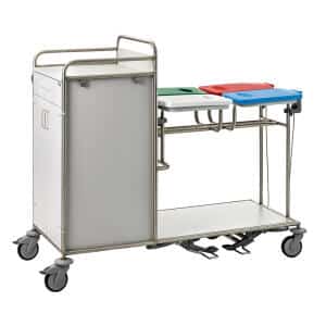 Etagewagen met hoge kast, lade en 2 deuren