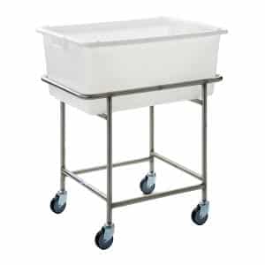 Hoge waskuipwagen RVS hoog