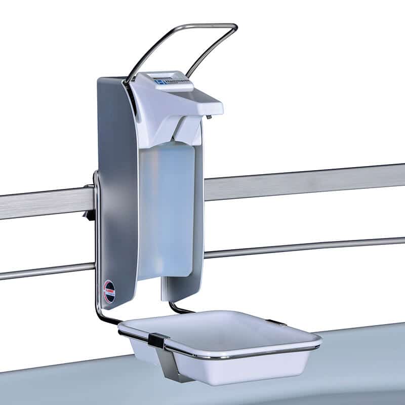 Hand desinfectie dispenser met standaard hendel