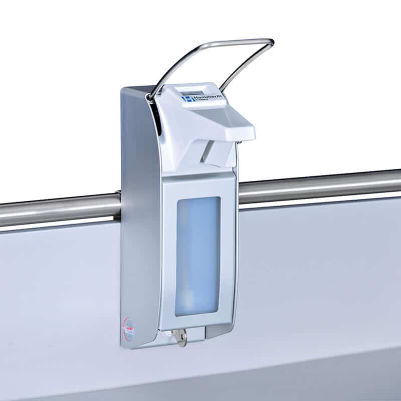Hand desinfectie dispenser met standaard hendel