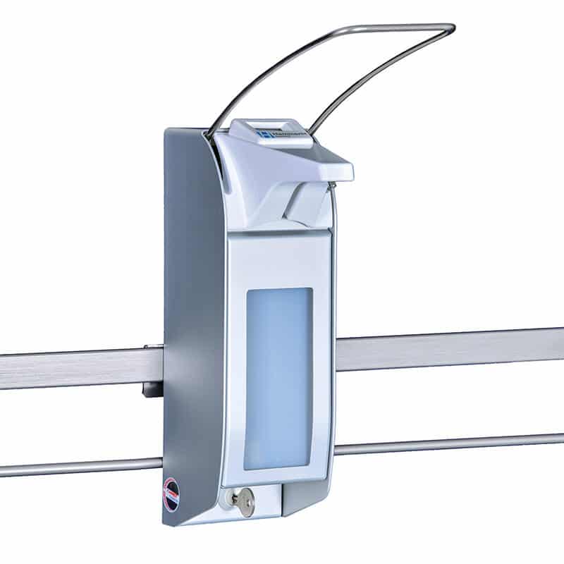Hand desinfectie dispenser met lange hendel