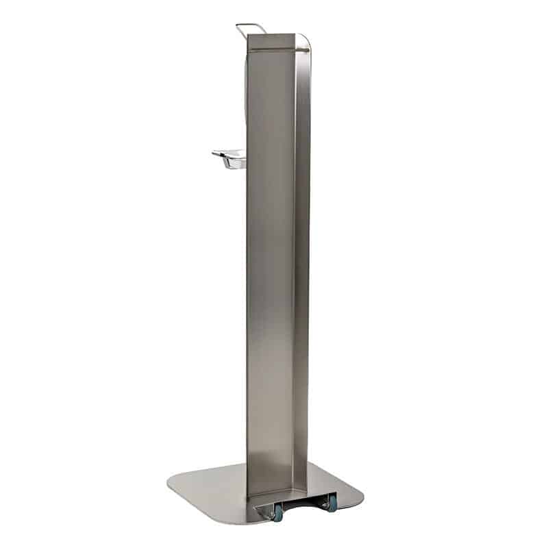RVS Hygiëne zuil stationair verrijdbaar