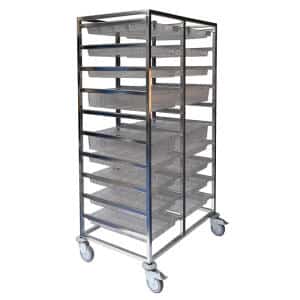 RVS uitgiftewagens 2 kolommen hoog