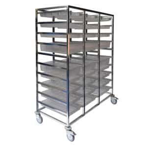 RVS uitgiftewagens 3 kolommen hoog