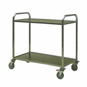 RVS serveerwagen 2 plateaus 106-55-2