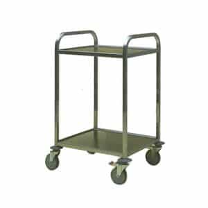 RVS serveerwagen 2 plateaus 56-55-2