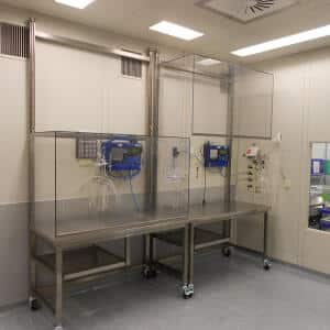 RVS werktafel transparante kap