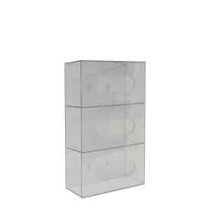 Handschoendispenser 3-vaks transparant