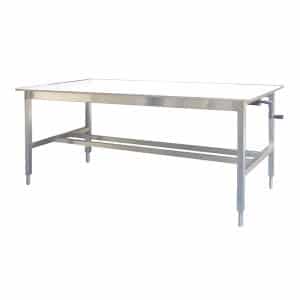 Hoog-laag tafel RVS met volkern werkblad